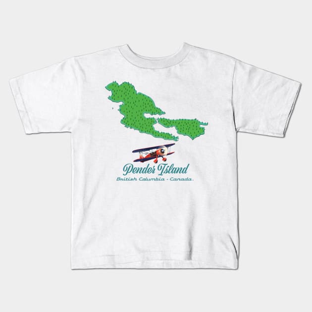 Pender Island British Columbia Canada Kids T-Shirt by nickemporium1